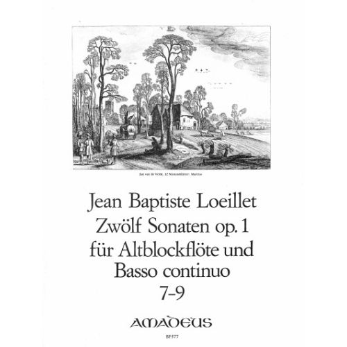Loeillet: 12 Sonaten Op.1 altblokkflauta og píanó, 7-9