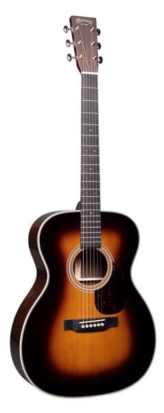Martin OM-28  in 1935 Sunburst gítar með harðri tösku