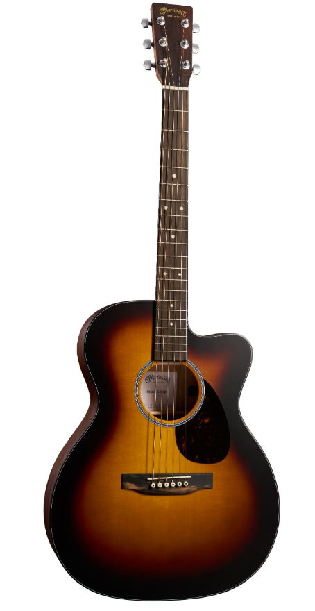 Martin OMC-10E Modern Burst gítar,  með mjúkri tösk