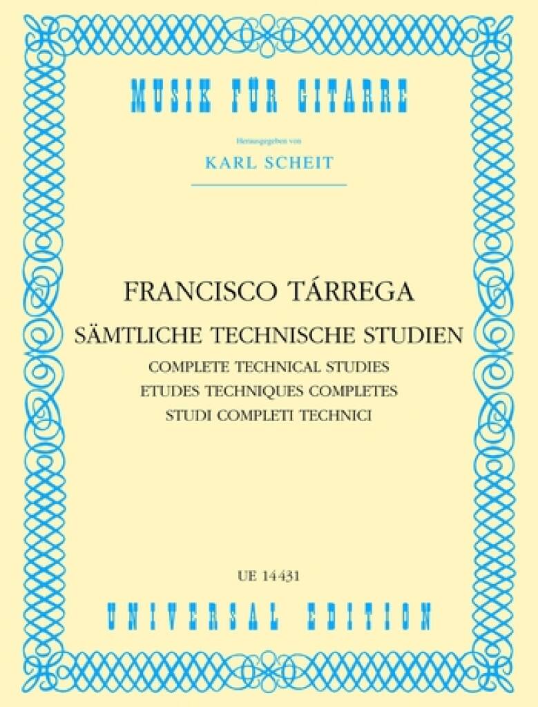 Tárrega: Complete Technical Studies, gítar