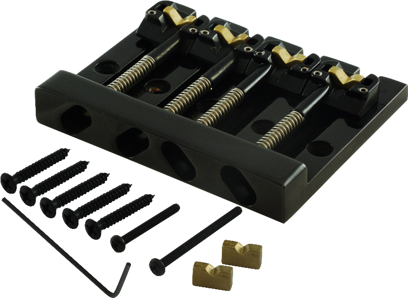 Bridge - Hipshot, 4 String KickAss™, for Bass, Black