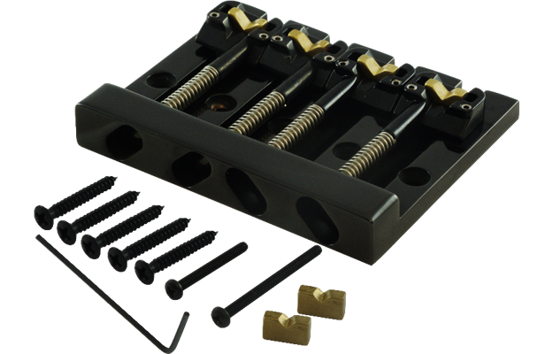 Bridge - Hipshot, 4 String KickAss™, for Bass, Black