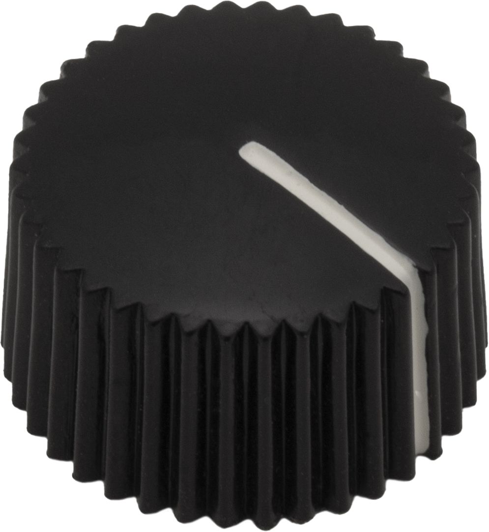 Knob - Vintage "cupcake" style, set screw, brass insert, Black