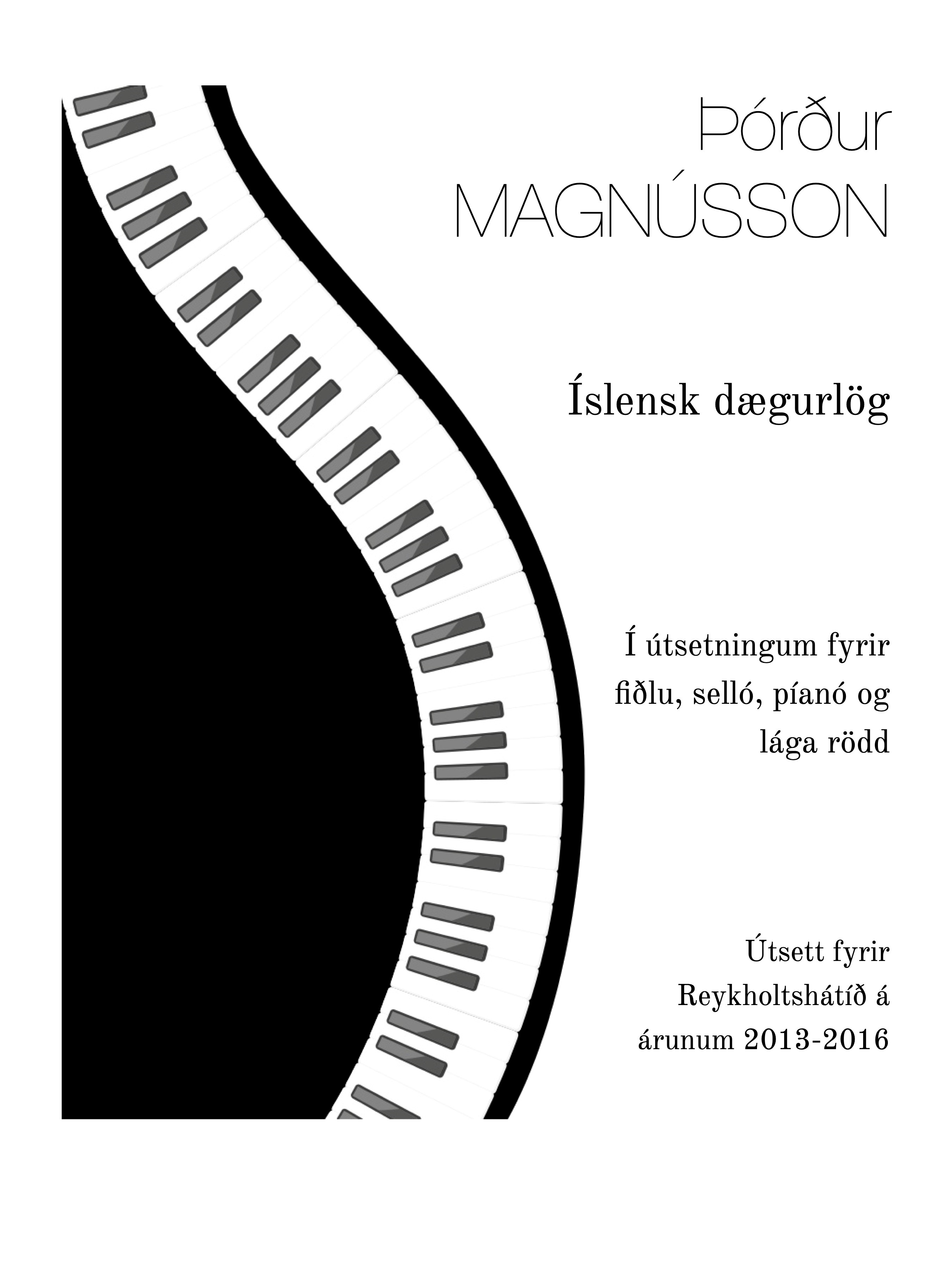 Íslensk dægurlög, fiðla, selló píanó og lág rödd