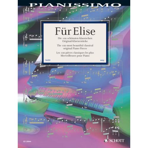 Für Elise, 100 easy original classical piano pieces