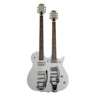 Gretsch G5566 Jet Double Neck, Silver