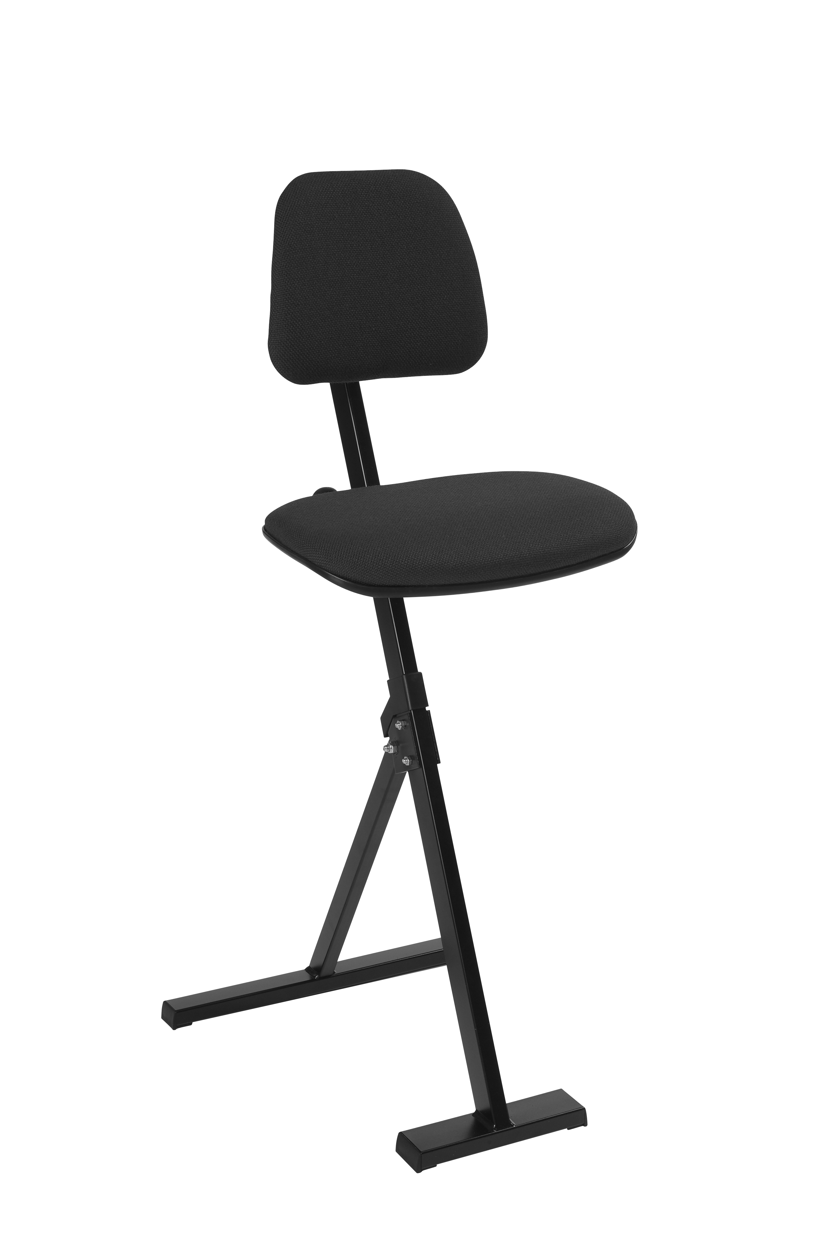 Global bassastóll með fótskemli, svartur