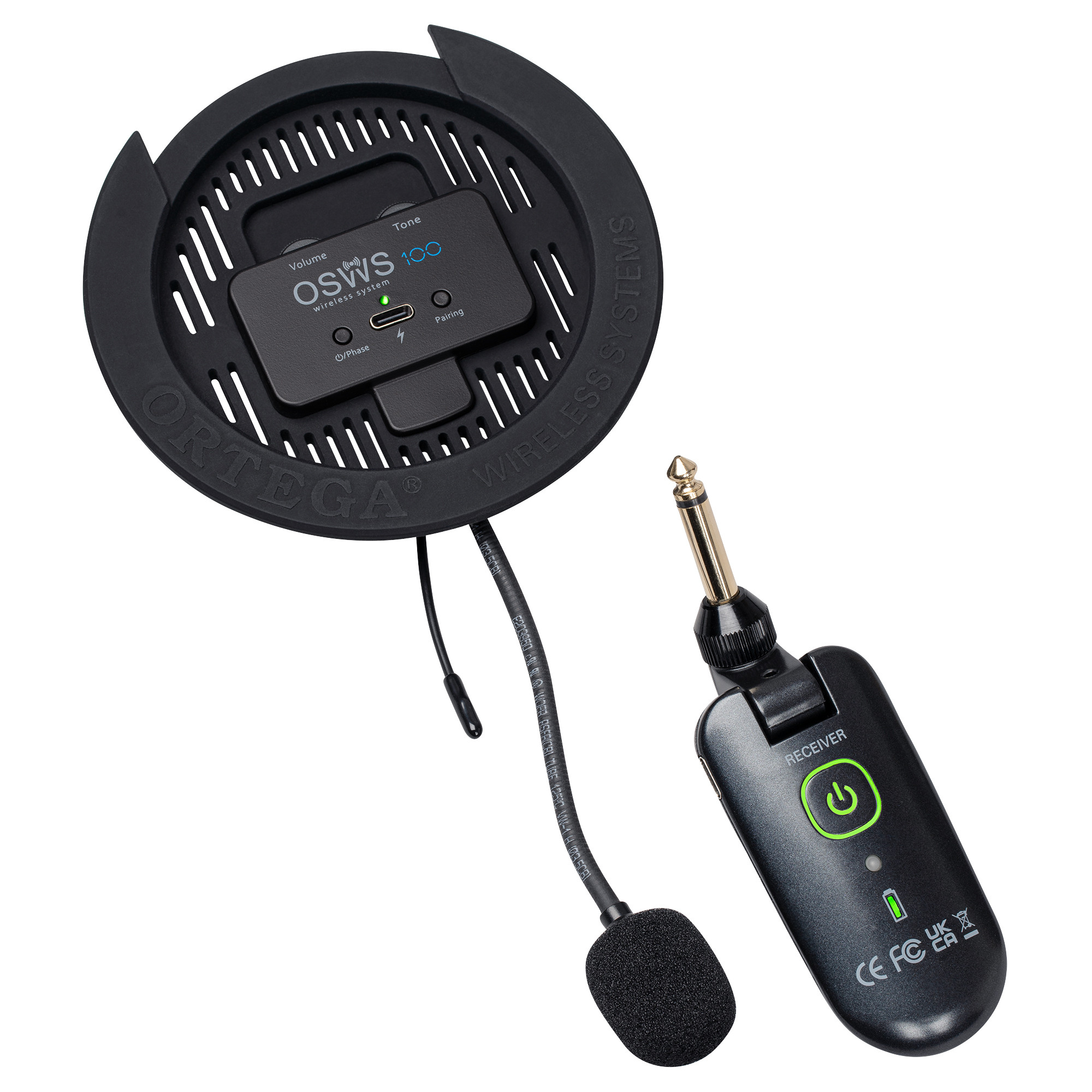 Ortega Wireless Soundhole Pickup System, stálstrengjagítar