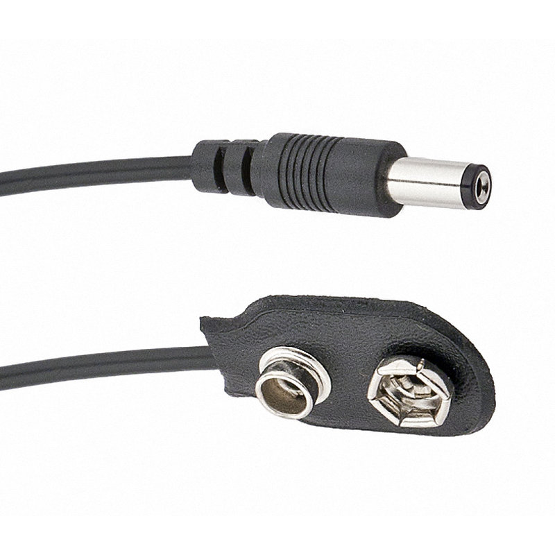 Voodoo Lab 9V Battery Snap Cable – Straight – 18″