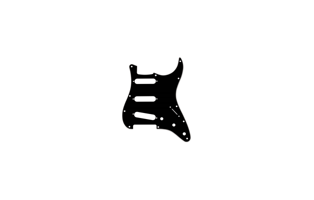 Fender Pickguard Stratocaster S/S/S, 11-Hole Mount, B/W/B, 3-Ply