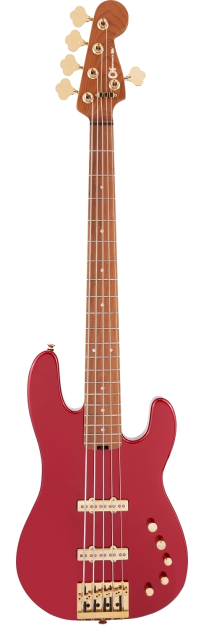 Charvel PRO-MOD SAN DIMAS BASS JJ V, Candy Apple Red