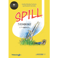 Spill Trombone 1, kennslubók , F-lykill