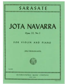 Sarasate: Jota Navarra Op. 22 N. 2, fiðla og píanó