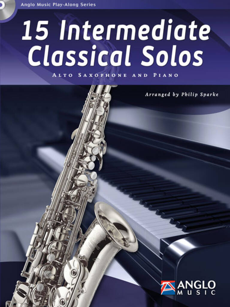 15 Intermediate Classical Solos, alto sax og píanó