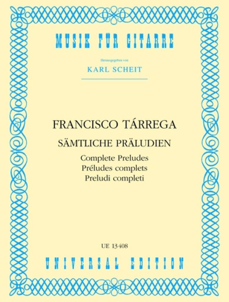 Tárrega: Complete Preludes, gítar