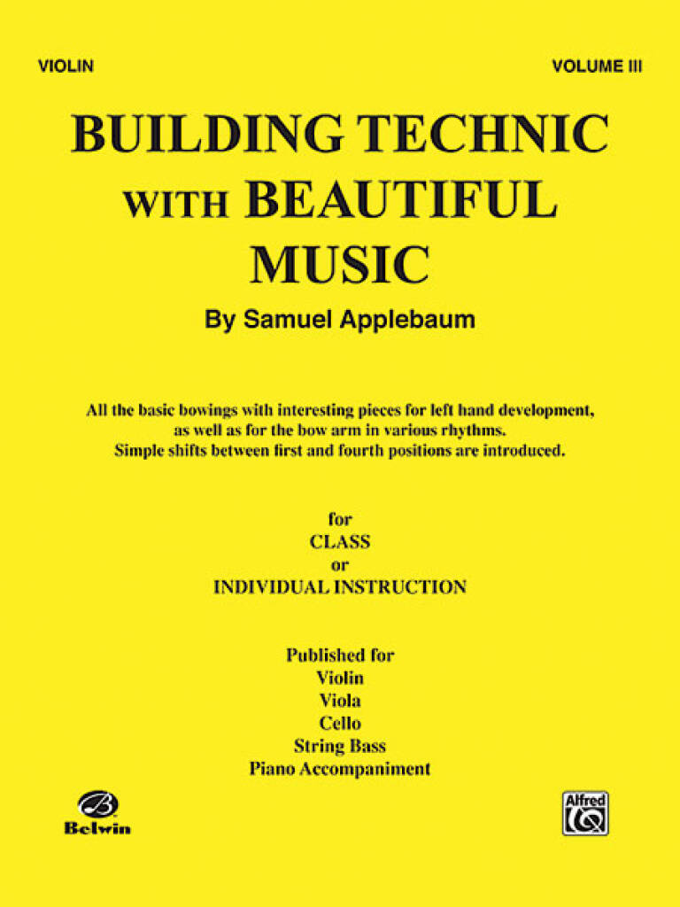 Building Technic With Beautiful Music, Book III, fiðla