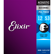 Elixir Polyweb 80/20 Bronze, Light strengjasett 12-53