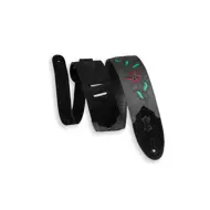 Levy’s Leather Flowering Vine Strap-Black w/Red