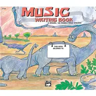 Nótnapappír, risaeðlubókin, stórar línur