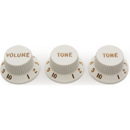 Knobs - Fender, Stratocaster, 1 Volume, 2 Tone, White