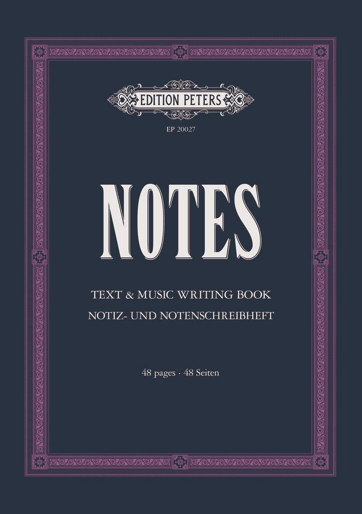 Nótnapappír, Peters:  Notes - A5, 48 bls