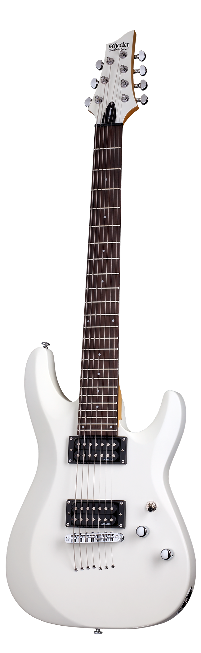 Schecter C-7 Deluxe, Satin White gítar