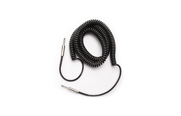 Coiled Instrument Cable, Black, 30ft.