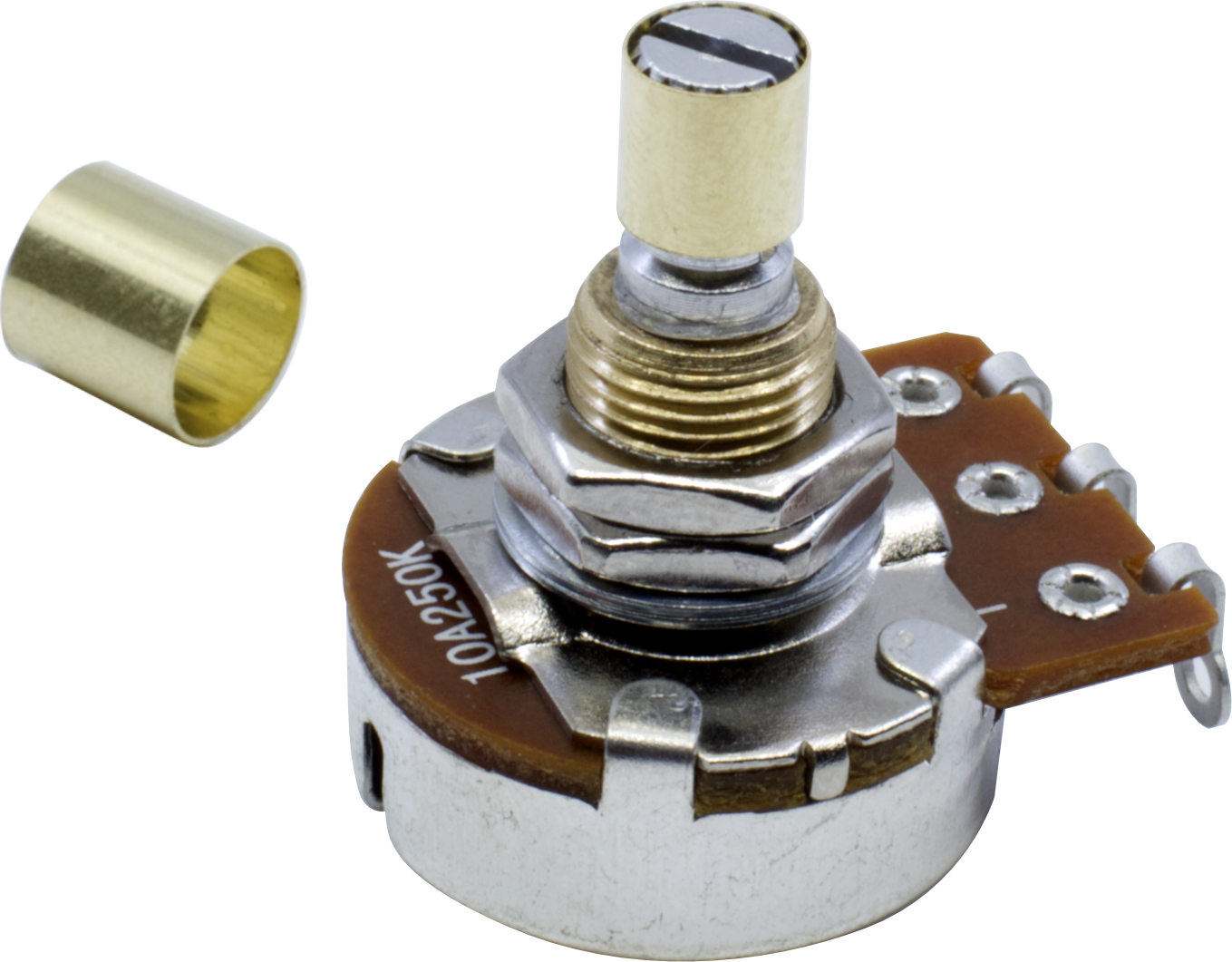 Potentiometer Adapter Sleeve - Converts 6mm or 18T shaft to 1/4"