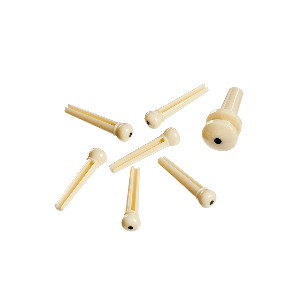 PW Plastic Bridge Pins and End Pin, ivory