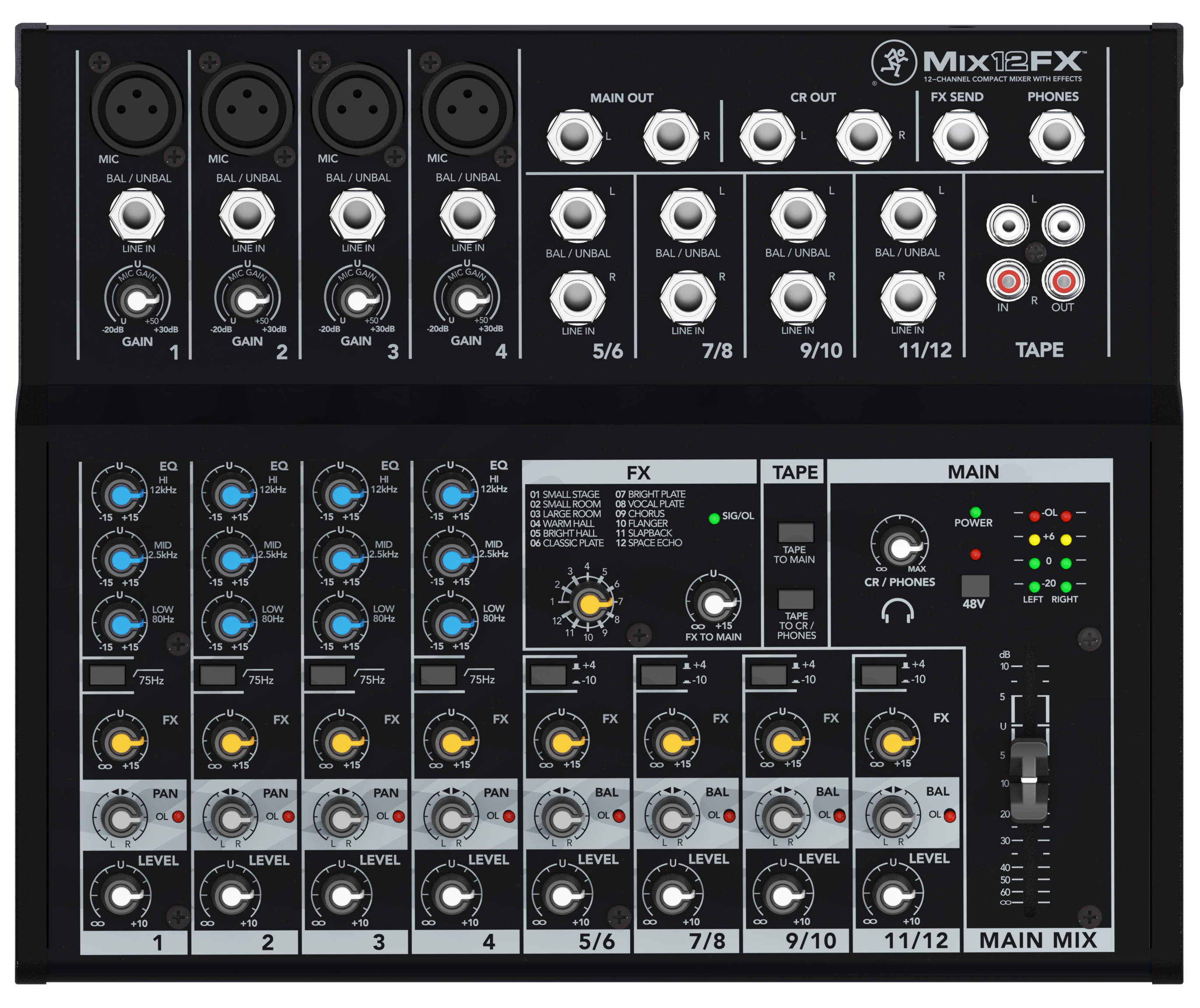 Mackie Mix12FX 12 rása mixer með effektum