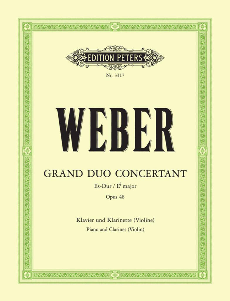 Weber: Grand DuoConcertant Es-Dur Op.48, klarinett
