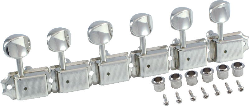GOTOH Tuners, SD91, Vintage Style, staggered posts, Nickel
