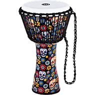 MEINL rope tuned travel series djembe 10", medium, day of the dead print