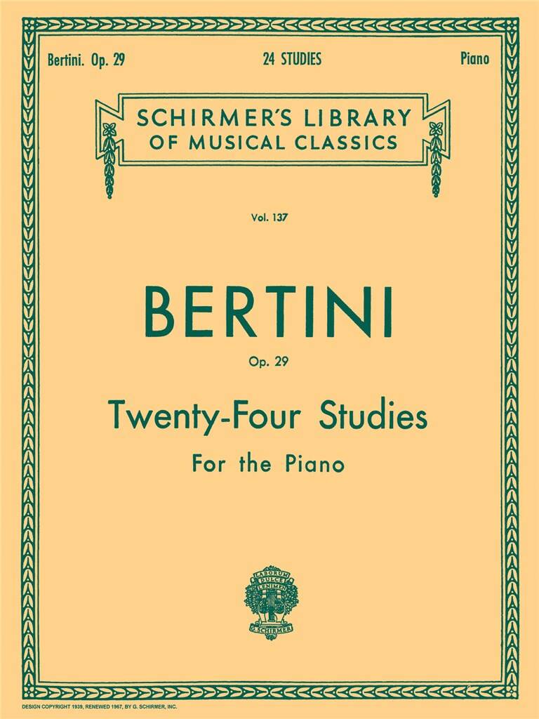 Bertini: 24 Studies Op.29, píanó