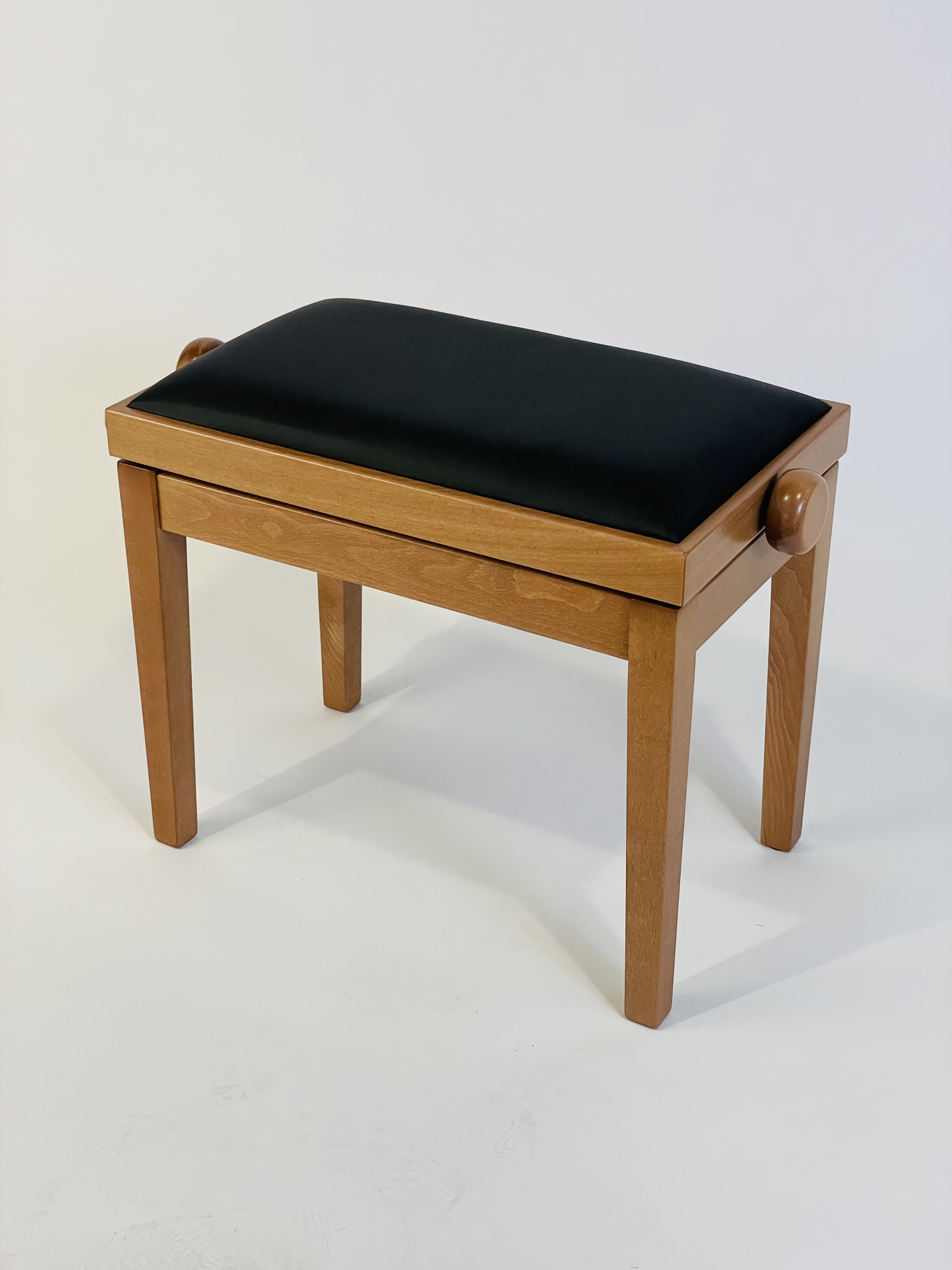 Hidrau BG-27 píanóbekkur, eikarlitaður, mattur, svört seta