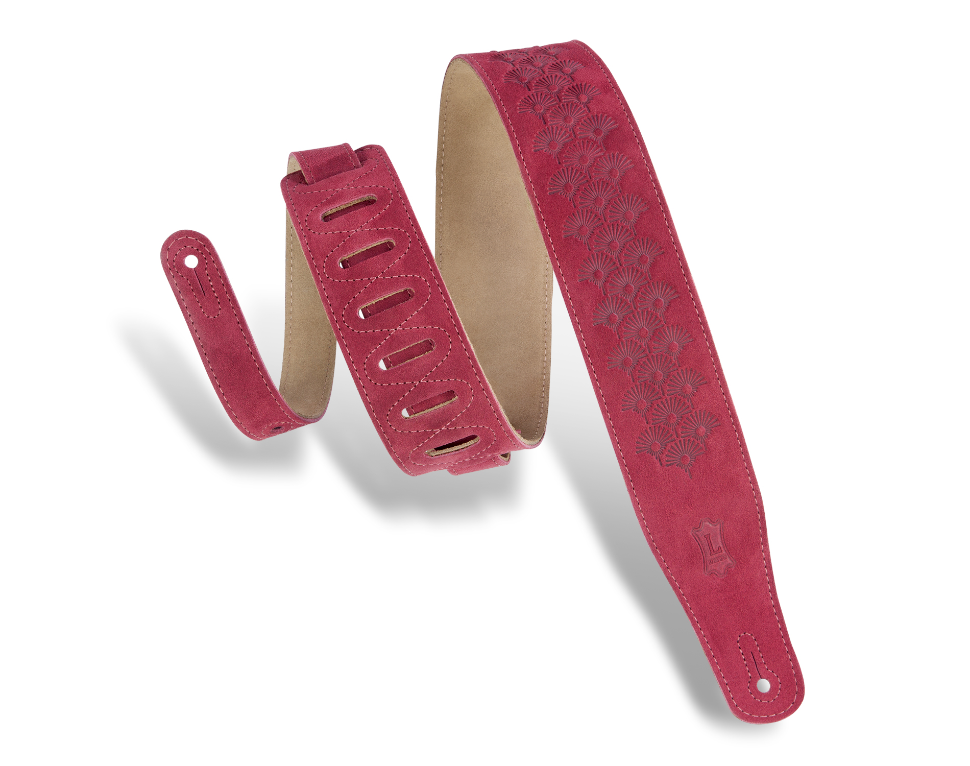 Levy's 2 1/2'' gítaról, rúskinn, vínrauð