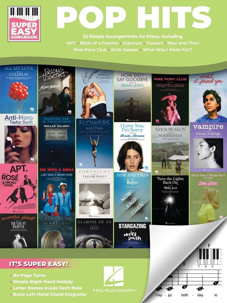 Pop Hits - Super Easy Songbook, píanó