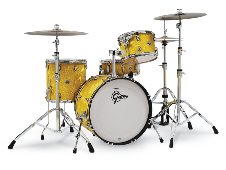 Gretsch Catalina Club 4 pc shell pack með 20" bassatrommu, yellow satin flame