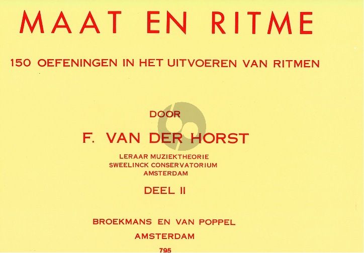 Maat en Ritme, eftir F.van Der Horst