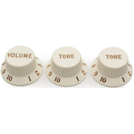 Fender Knobs, Stratocaster, 1 Volume, 2 Tone, Parchment