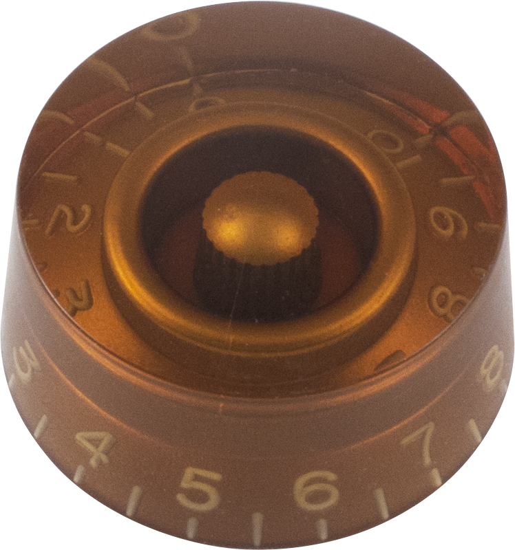 Knob - Speed, Embossed Numbers, Gibson Style, Amber