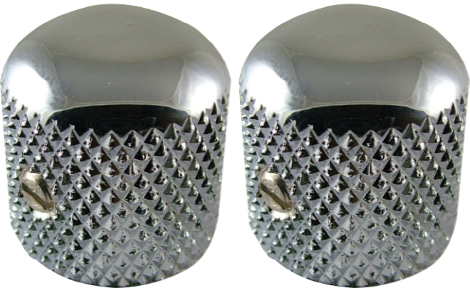 Knobs - Fender, Telecaster Chrome Dome, 2 stk