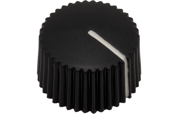 Knob - Vintage "cupcake" style, set screw, brass insert, Black