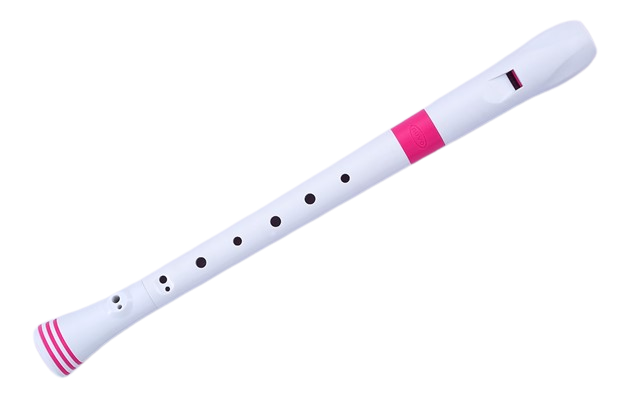 Nuvo  blokkflauta, hvít/bleik