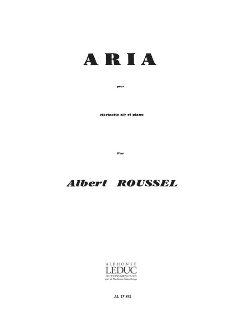 Roussel: Aria , Clarinet and piano