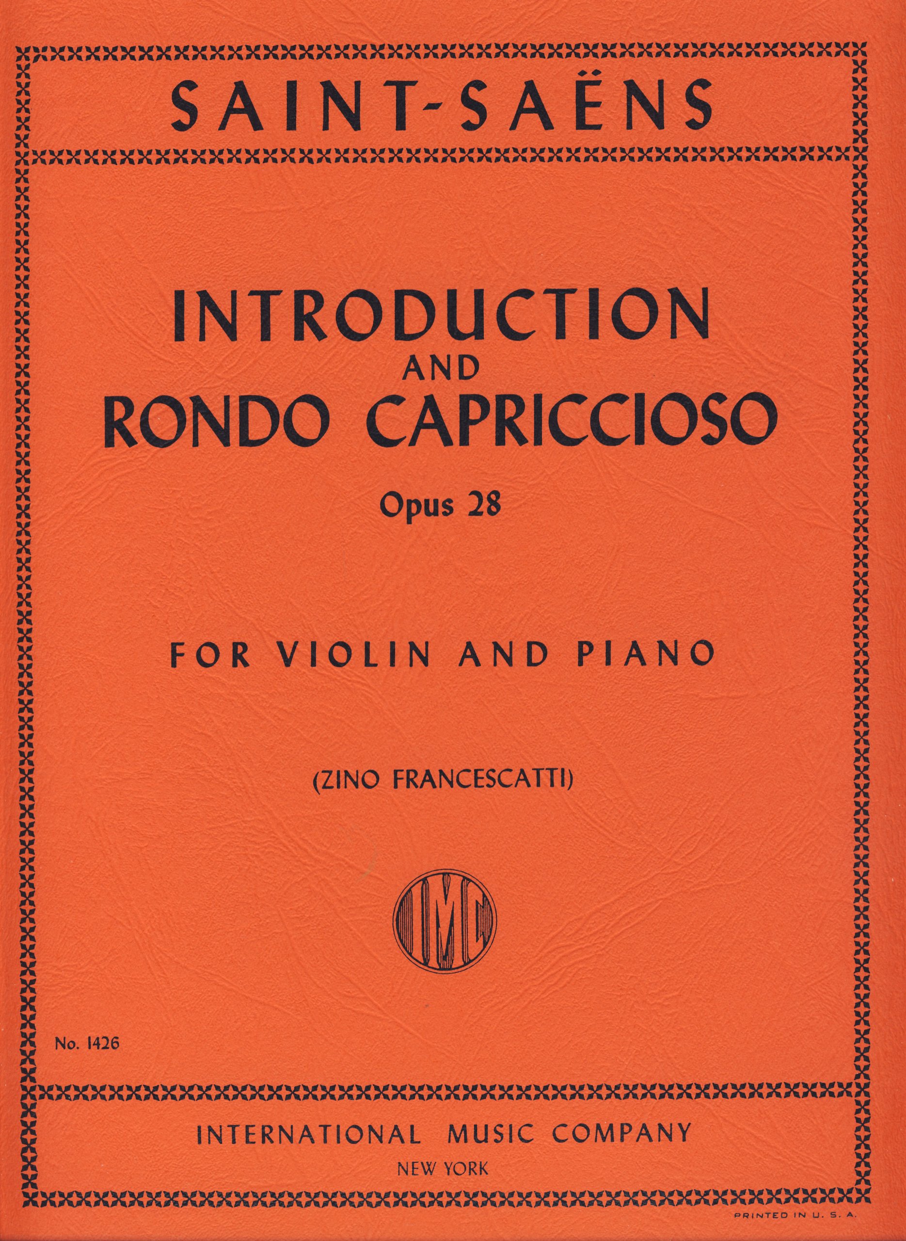 Saint-Saëns: Introductino And Rondo Capriccioso, fiðla og píanó