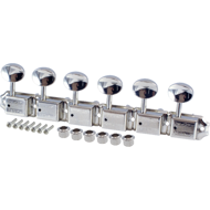 GROVER Tuners, Deluxe Guitar, Vintage, Nickel, 6 in line