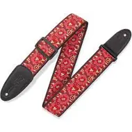 Levy's 2" Asian jacquard weave guitar strap, Red