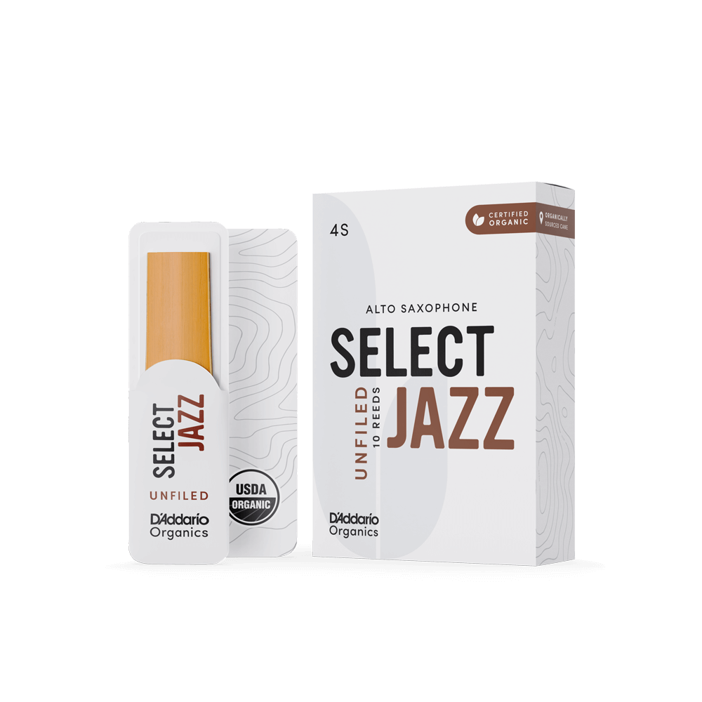 Daddario Organic Select Jazz Unfiled altsaxófónblöð, 10 stk, 4Soft