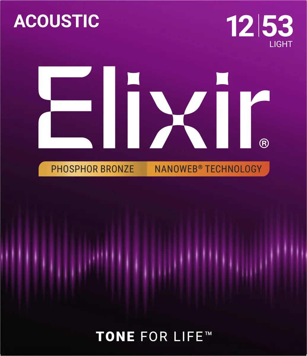 Elixir Nanoweb PB Light strengjasett 12-53